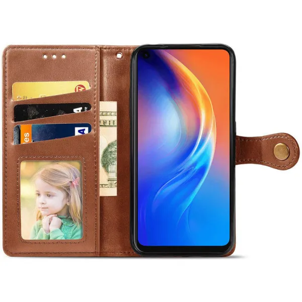 Шкіряний чохол-книжка GETMAN Gallant (PU) для Samsung Galaxy A15 4G/5G / M15 5G — Коричневий — фото 3 Шкіряний чохол-книжка GETMAN Gallant (PU) для Samsung Galaxy A15 4G/5G / M15 5G — Коричневий — фото 3