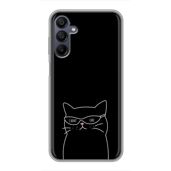 Чехол с принтом «Равнодушный кот» для Samsung Galaxy A15 (A155)