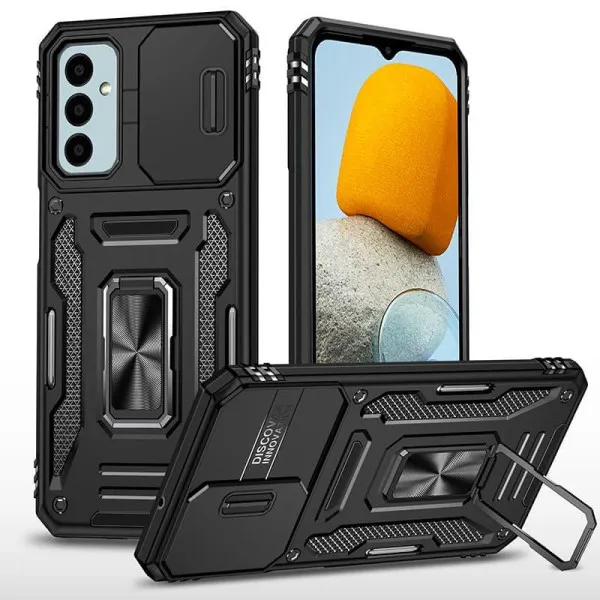 Ударопрочный чехол Camshield Army Ring для Samsung Galaxy A18 / A17 / A16 — Черный