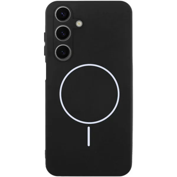 Чехол Silicone Cover Lakshmi Full Camera (AA) with Magnetic Fit для Samsung Galaxy A17 4G/5G — Черный Чехол Silicone Cover Lakshmi Full Camera (AA) with Magnetic Fit для Samsung Galaxy A17 4G/5G — Черный