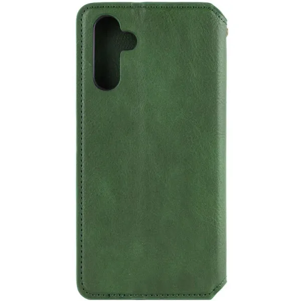 Кожаный чехол-книжка GETMAN Cubic (PU) для Samsung Galaxy A18 / A17 — Зеленый — фото 4