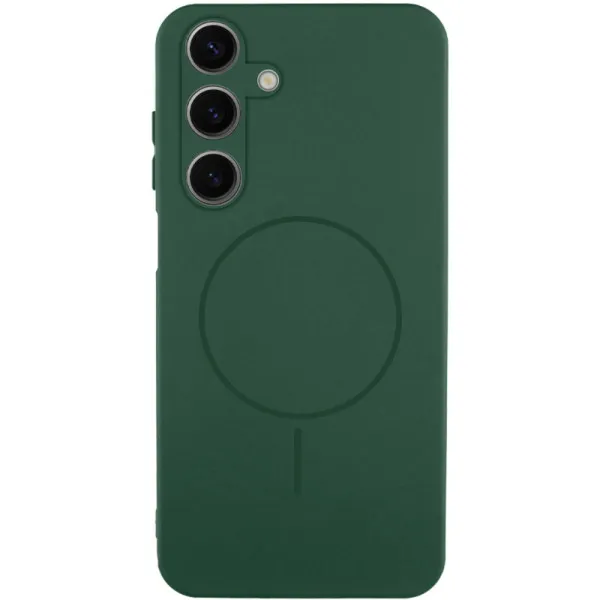 Чехол Silicone Cover Lakshmi Full Camera (AA) with Magnetic Fit для Samsung Galaxy A17 4G/5G — Зеленый Чехол Silicone Cover Lakshmi Full Camera (AA) with Magnetic Fit для Samsung Galaxy A17 4G/5G — Зеленый