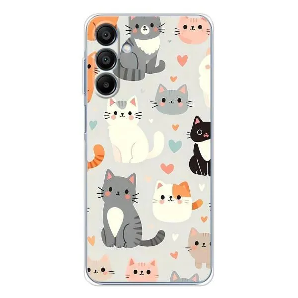 Чехол с принтом «Коллаж котов» для Samsung Galaxy A17 Чехол с принтом «Коллаж котов» для Samsung Galaxy A17