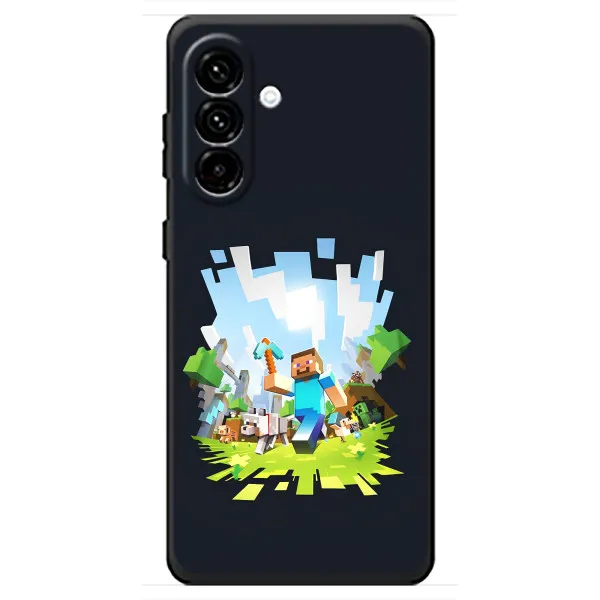 Чехол с принтом «персонажи Minecraft» для Samsung Galaxy A18 4G Чехол с принтом «персонажи Minecraft» для Samsung Galaxy A18 4G