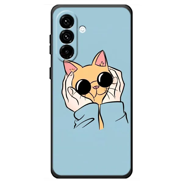 Чехол с принтом «Котик в очках» для Samsung Galaxy A18 4G Чехол с принтом «Котик в очках» для Samsung Galaxy A18 4G