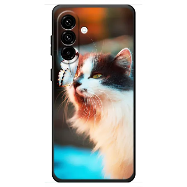 Чехол с принтом «Котик с бабочкой» для Samsung Galaxy A18 4G Чехол с принтом «Котик с бабочкой» для Samsung Galaxy A18 4G