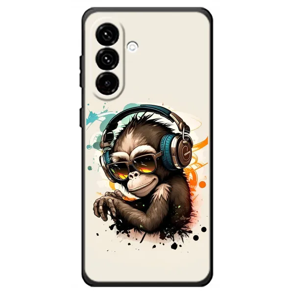 Чехол с принтом «Макака в наушниках» для Samsung Galaxy A18 4G Чехол с принтом «Макака в наушниках» для Samsung Galaxy A18 4G