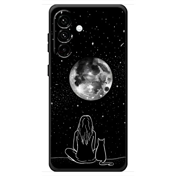 Чехол с принтом «Девушка с котом» для Samsung Galaxy A18 4G Чехол с принтом «Девушка с котом» для Samsung Galaxy A18 4G