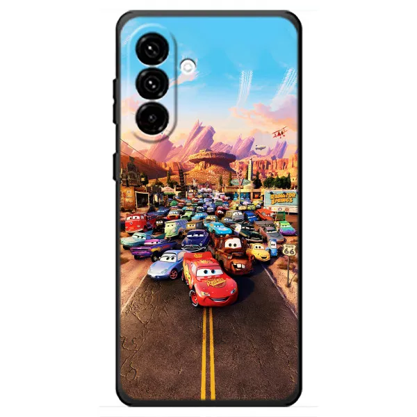 Чехол с принтом «Тачки на трассе» для Samsung Galaxy A18 4G Чехол с принтом «Тачки на трассе» для Samsung Galaxy A18 4G