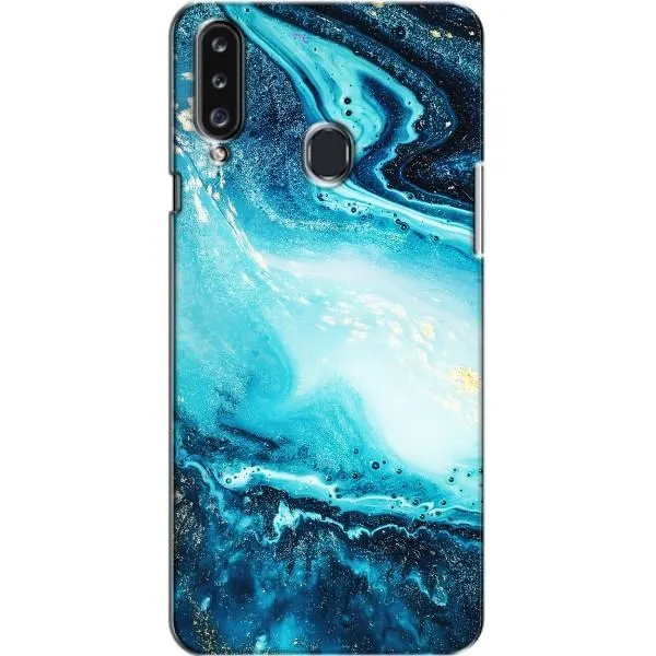 Чехол с принтом «Голубой мрамор» для Samsung Galaxy A20s (A207)