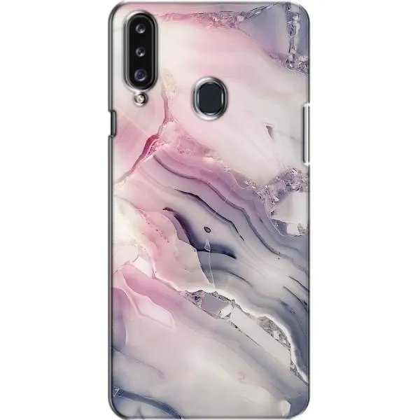 Чехол с принтом «Пурпурный Мрамор» для Samsung Galaxy A20s (A207)