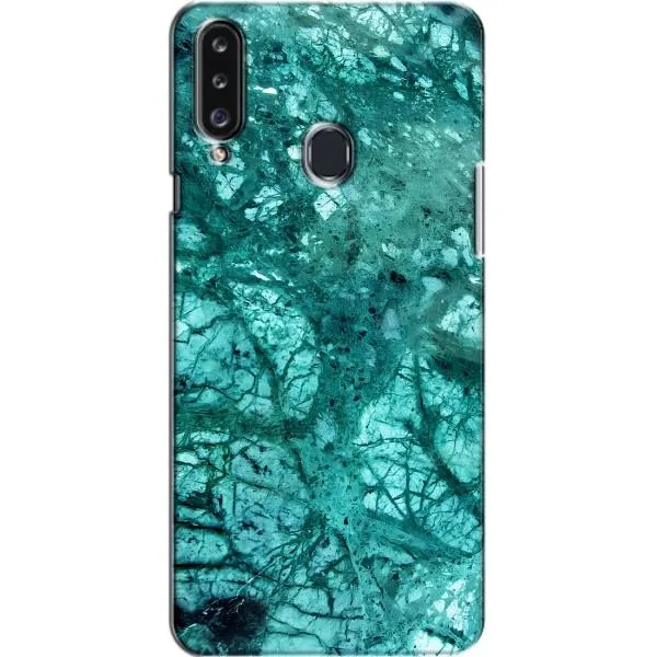 Чехол с принтом «Зеленый мрамор» для Samsung Galaxy A20s (A207)