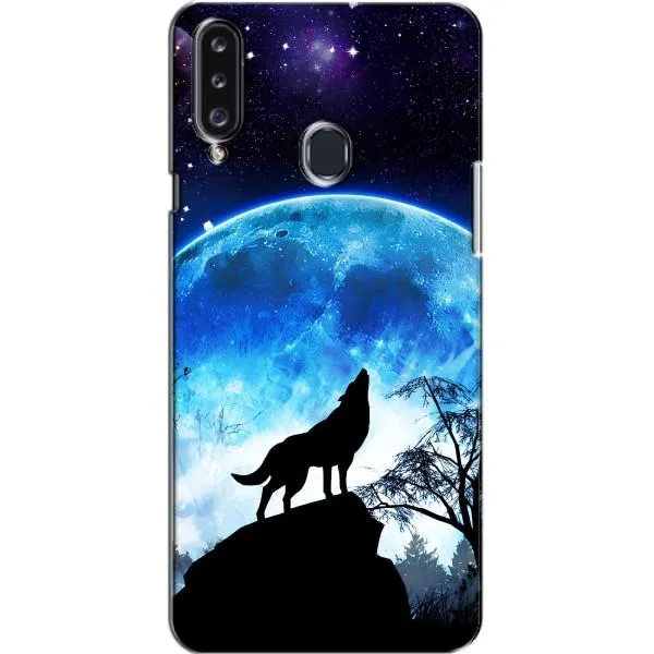 Чехол с принтом «Волк на луну» для Samsung Galaxy A20s (A207)