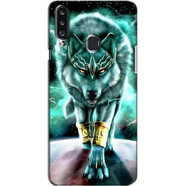 Чехол с принтом «Яркий волк» для Samsung Galaxy A20s (A207)