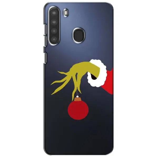 Чехол с принтом «Гринч с игрушкой» для Samsung Galaxy A21 (A215)