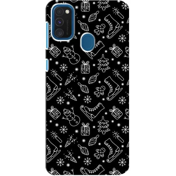 Чохол з принтом «Новорічний фон» для Samsung Galaxy A21s