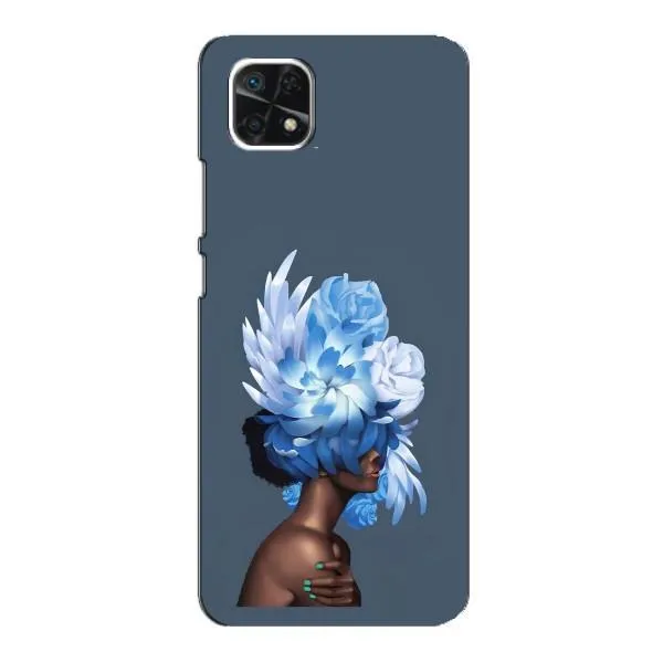 Чехол с принтом «Цветы на голове» для Samsung Galaxy A22 5G