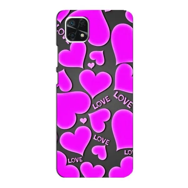 Чехол с принтом «Pink hearts» для Samsung Galaxy A22 5G