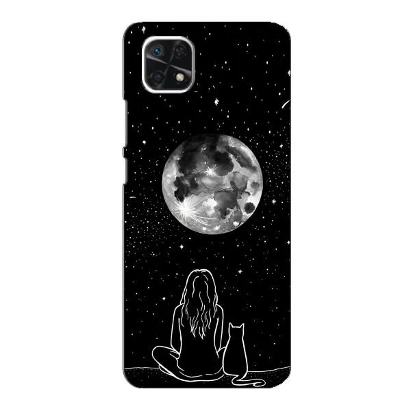 Чехол с принтом «Девушка с котом» для Samsung Galaxy A22 5G Чехол с принтом «Девушка с котом» для Samsung Galaxy A22 5G