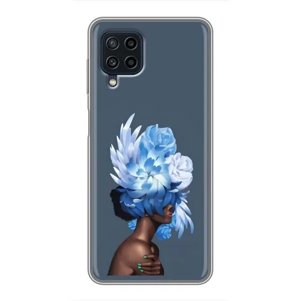 Чехол с принтом «Цветы на голове» для Samsung Galaxy A22