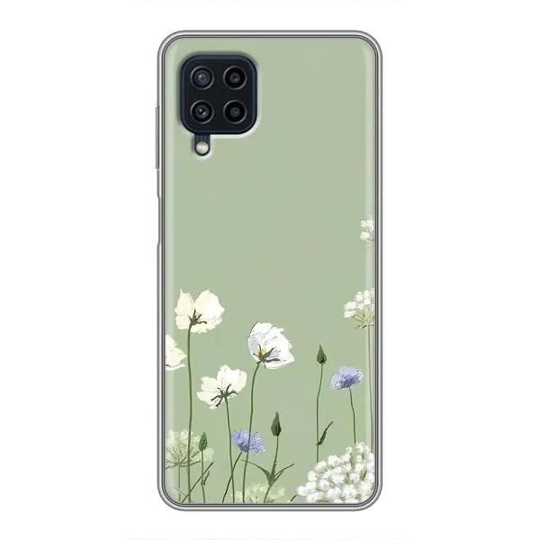 Чехол с принтом «Цветы на зеленом» для Samsung Galaxy A22