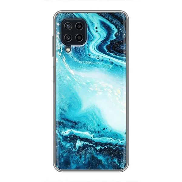 Чехол с принтом «Голубой мрамор» для Samsung Galaxy A22
