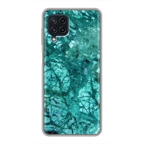 Чехол с принтом «Зеленый мрамор» для Samsung Galaxy A22