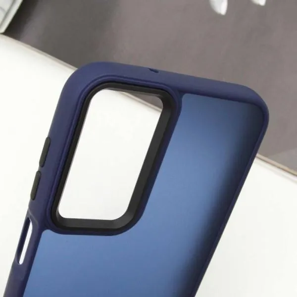 Чохол TPU+PC Lyon Frosted для Samsung Galaxy A24 4G — Темно-синій — фото 4