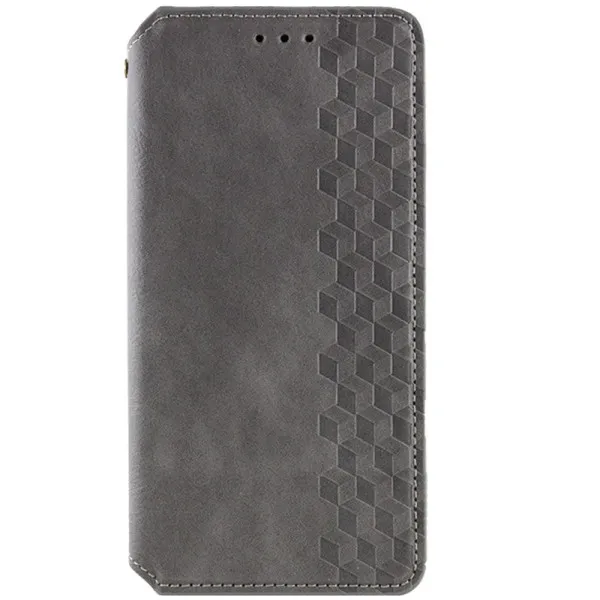 Кожаный чехол-книжка GETMAN Cubic (PU) для Samsung Galaxy A24 4G — Серый — фото 1