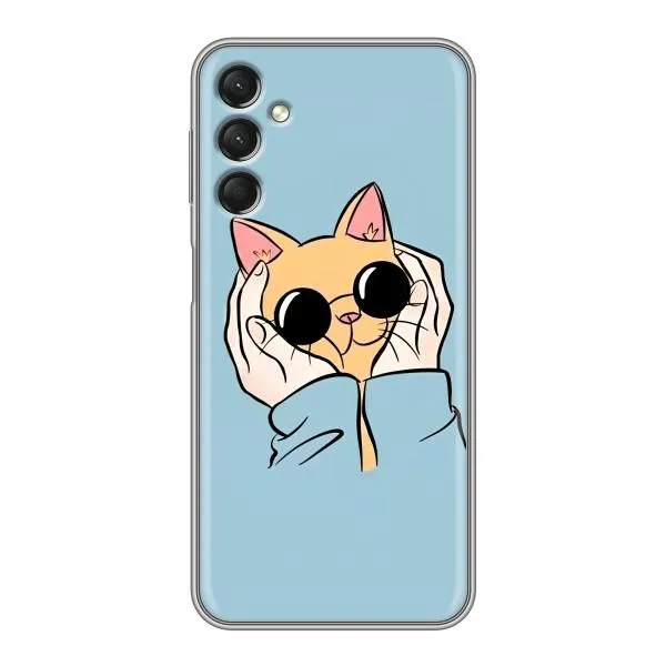 Чехол с принтом «Котик в очках» для Samsung Galaxy A24