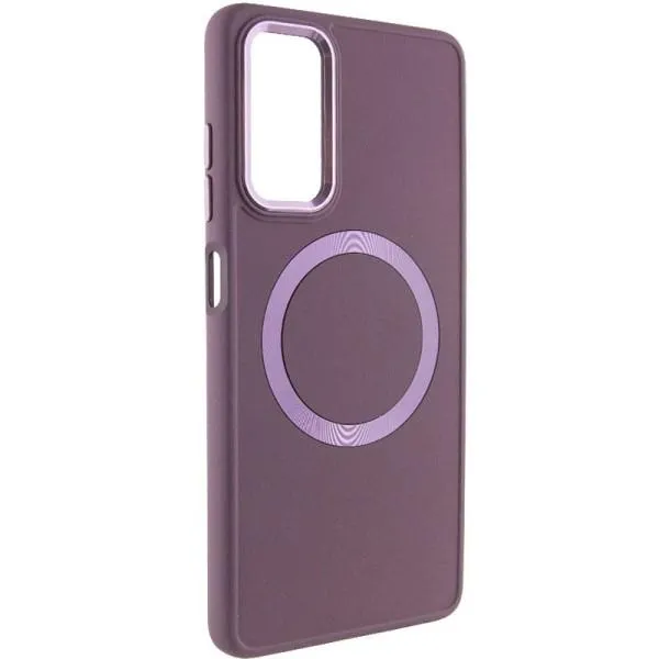 TPU чехол Bonbon Metal Style with Magnetic Fit для Samsung Galaxy A25 5G — Бордовый — фото 1