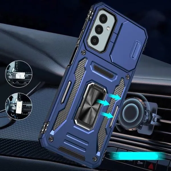 Ударопрочный чехол Camshield Army Ring для Samsung Galaxy A25 5G — Синий — фото 2
