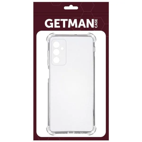 TPU чехол GETMAN Ease logo усиленные углы Full Camera для Samsung Galaxy A25 5G — Прозрачный — фото 3