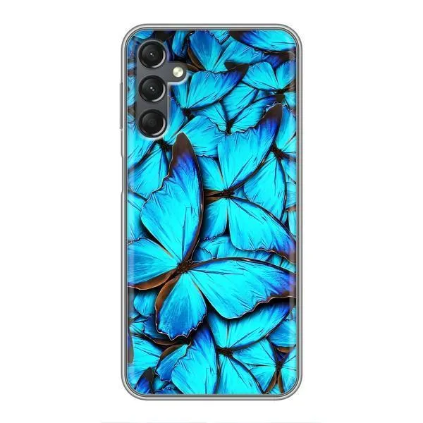 Чехол с принтом «Синие бабочки» для Samsung Galaxy A25 (A256)