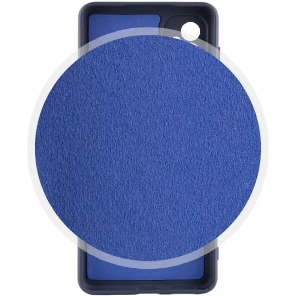 Чехол TPU GETMAN Liquid Silk Full Camera для Samsung Galaxy A26 5G — Синий — фото 4