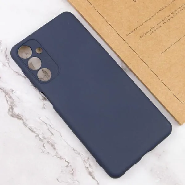 Чехол TPU GETMAN Liquid Silk Full Camera для Samsung Galaxy A26 5G — Синий — фото 5