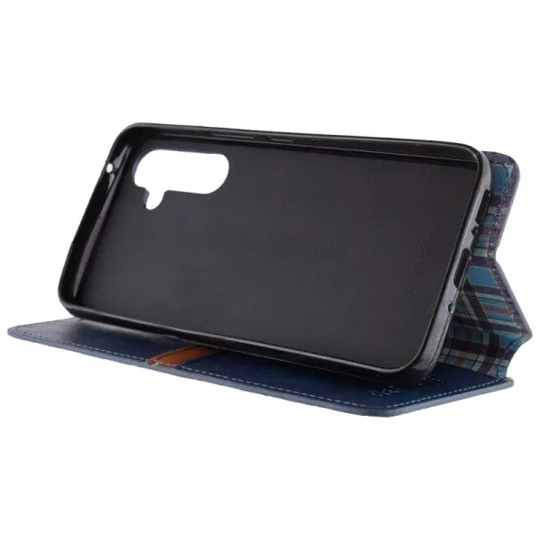 Кожаный чехол-книжка GETMAN Cubic (PU) для Samsung Galaxy A26 5G — Синий — фото 2 Кожаный чехол-книжка GETMAN Cubic (PU) для Samsung Galaxy A26 5G — Синий — фото 2