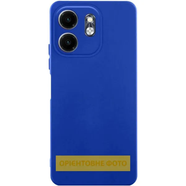Чехол TPU GETMAN Liquid Silk Full Camera для Samsung Galaxy A26 5G — Синий — фото 1