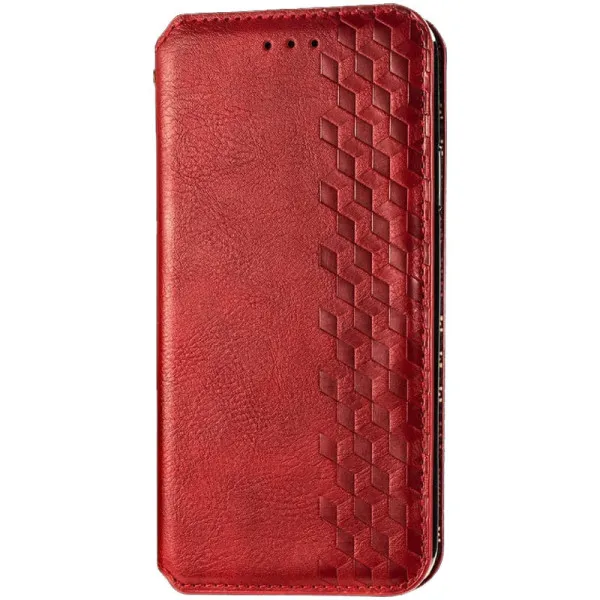 Шкіряний чохол-книжка GETMAN Cubic (PU) для Samsung Galaxy A31 — Червоний — фото 1