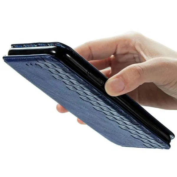 Шкіряний чохол-книжка GETMAN Cubic (PU) для Samsung Galaxy A31 — Синій — фото 3