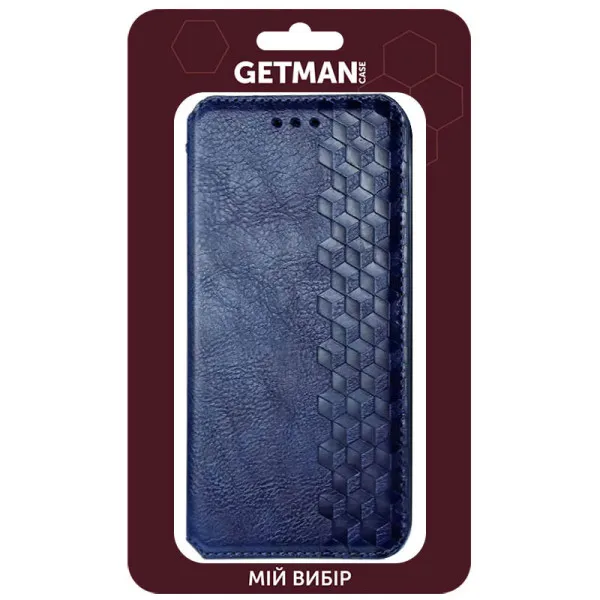 Шкіряний чохол-книжка GETMAN Cubic (PU) для Samsung Galaxy A31 — Синій — фото 5