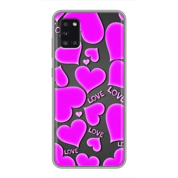 Чехол с принтом «Pink hearts» для Samsung Galaxy A31 (A315) Чехол с принтом «Pink hearts» для Samsung Galaxy A31 (A315)