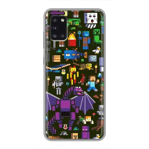 Чехол с принтом «Коллаж Майнкрафт» для Samsung Galaxy A31 (A315)
