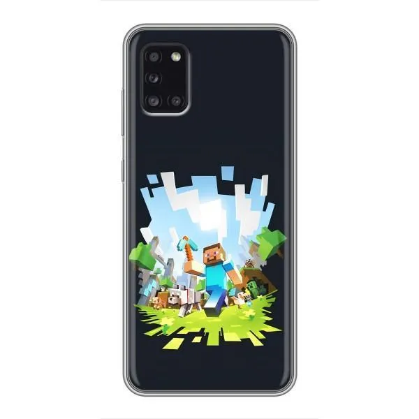 Чехол с принтом «персонажи Minecraft» для Samsung Galaxy A31 (A315)