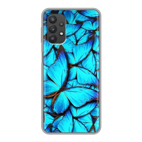 Чехол с принтом «Синие бабочки» для Samsung Galaxy A32 (5G)