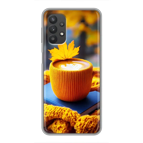 Чохол з принтом «Кава на жовтому пледі» для Samsung Galaxy A32 (5G)
