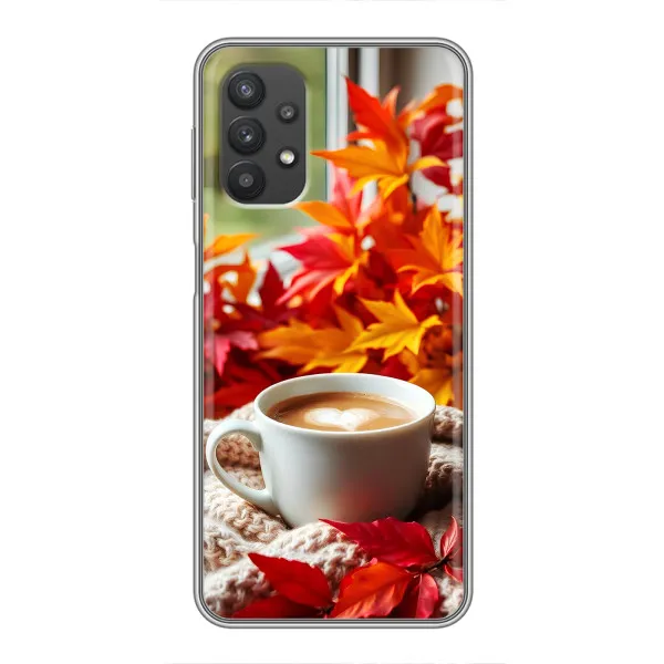 Чохол з принтом «Кава та листя» для Samsung Galaxy A32 (5G)