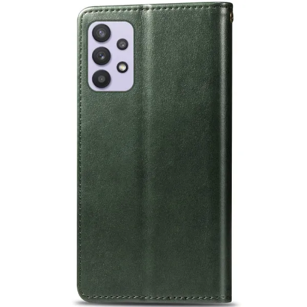 Шкіряний чохол-книжка GETMAN Gallant (PU) для Samsung Galaxy A32 4G — Зелений — фото 4