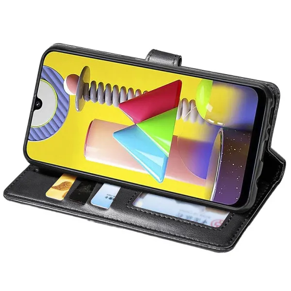 Шкіряний чохол-книжка GETMAN Gallant (PU) для Samsung Galaxy A32 4G — Чорний — фото 4