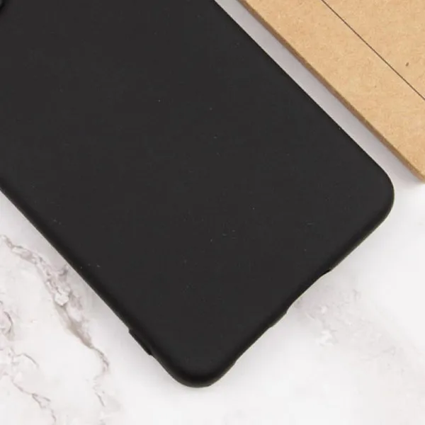 Чехол TPU GETMAN Liquid Silk Full Camera для Samsung Galaxy A32 4G — Черный — фото 4